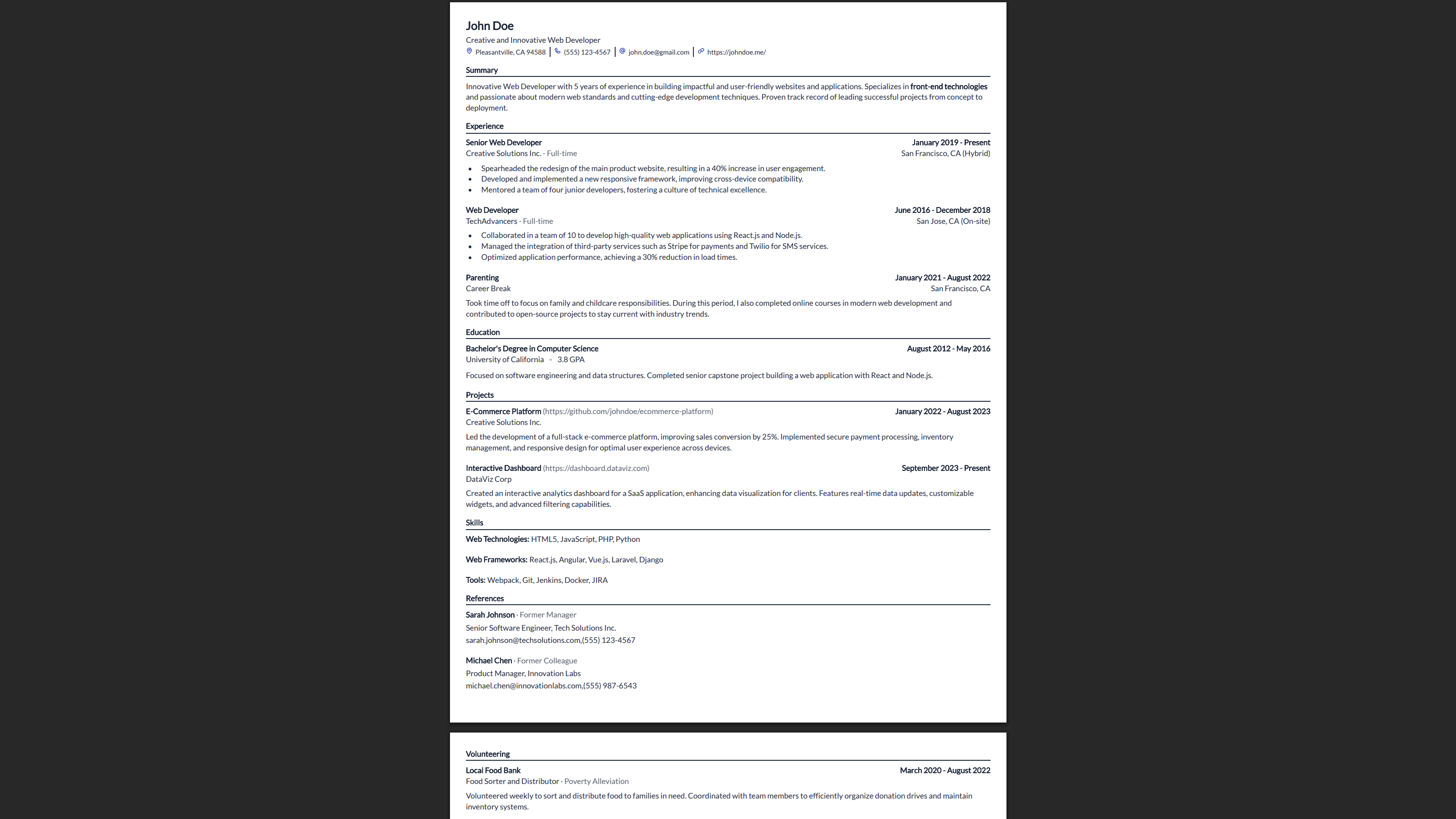 paper layout preview